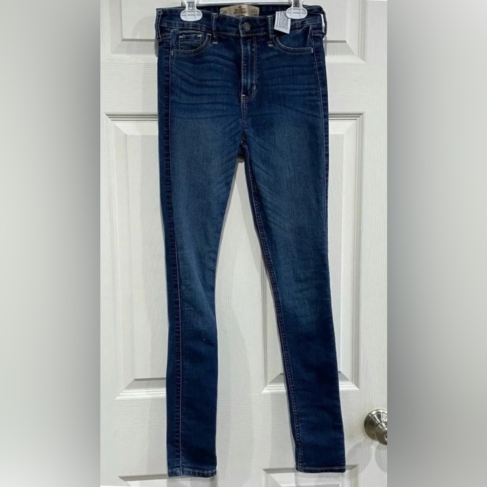 Hollister Women’s Super Skinny High Rise Jeans Size 0 Regular Dark Wash Y2K GUC